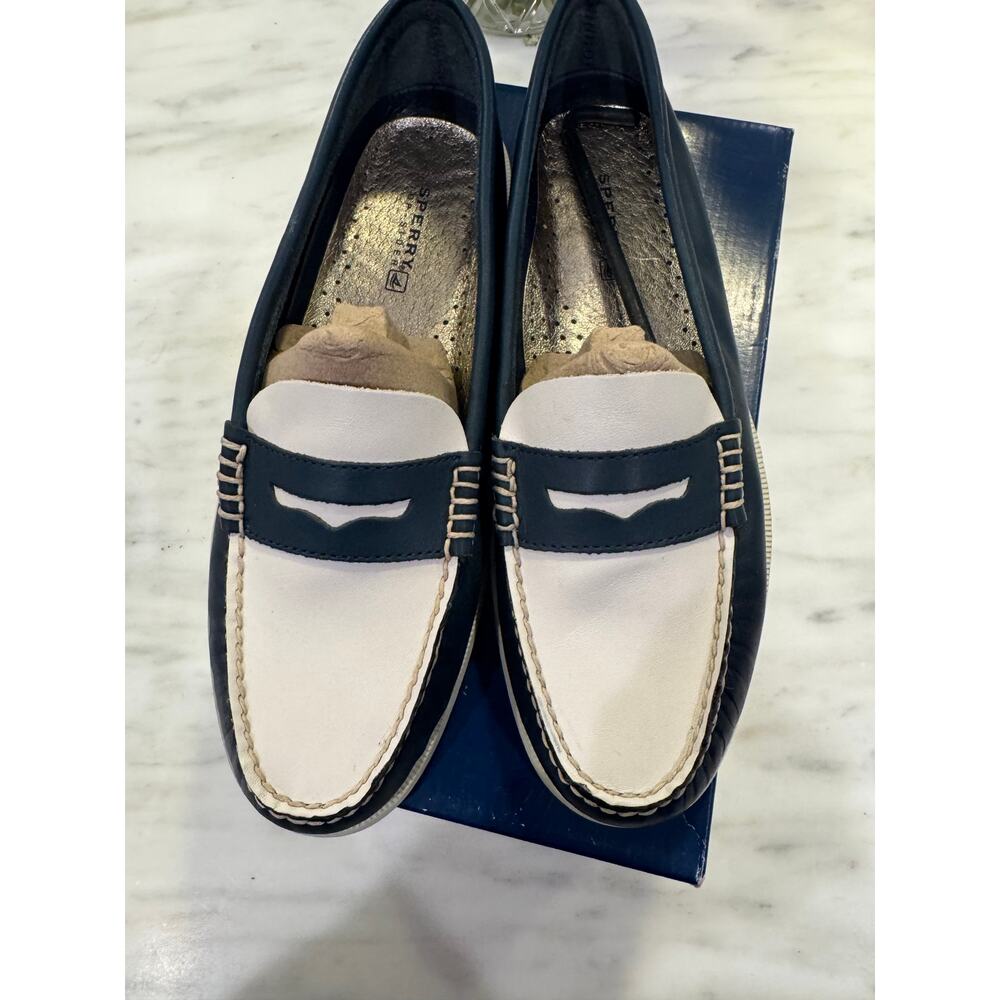 NWB Sperry  Hayden Spectator Loafer - Blue/Ivory Size 12M/EU 43.5/UK 9.5